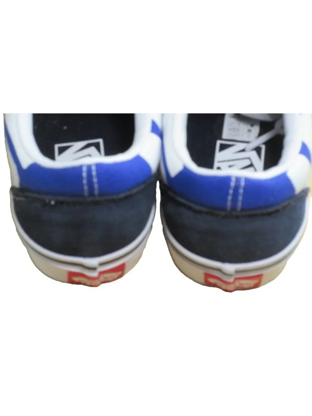 Vans Men's Old Skool Jumbo VANS Logo Blue White Canvas Suede shoes Size 9